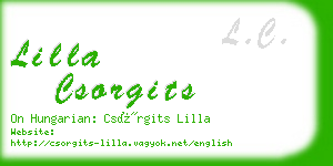 lilla csorgits business card